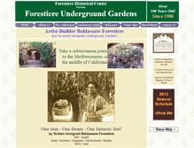 Tablet Screenshot of forestiere-historicalcenter.com